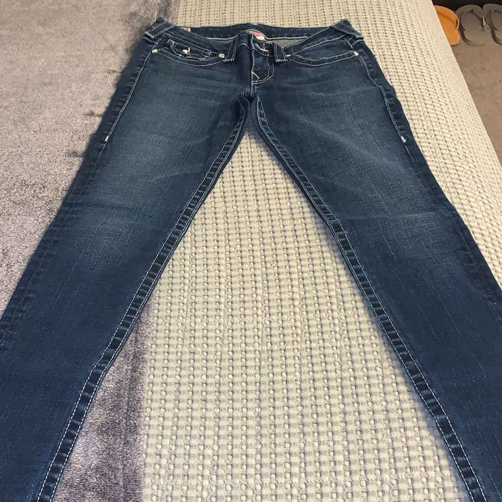 True Religion Jodie Dark Blue Skinny Jeans Size :27